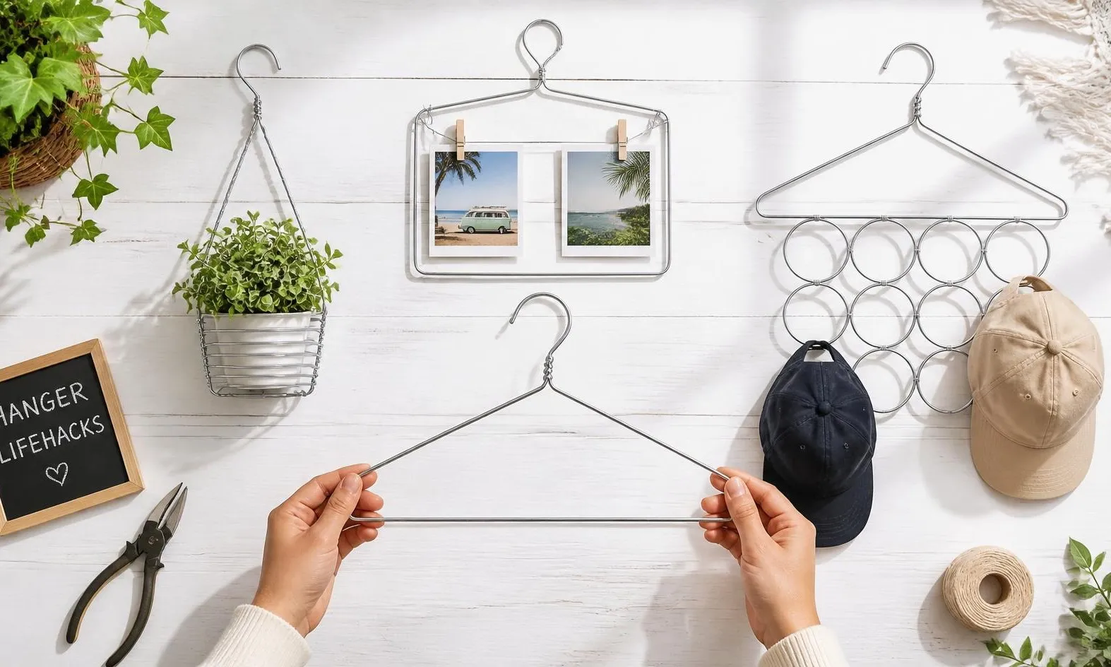 Chỉ với chiếc móc kẽm cũ: 6 ý tưởng dọn dẹp và trang trí nhà cửa ít ai ngờ tới