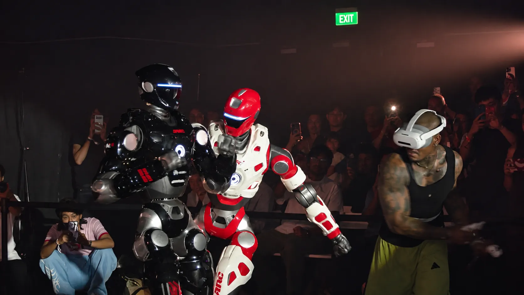 Robot hình người đấu võ ở Singapore với hai hạng cân - Ảnh 4.