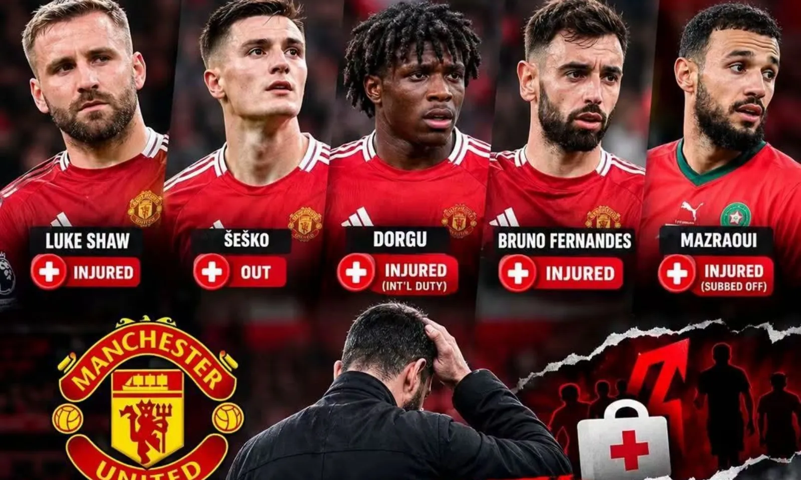 11 ngôi sao MU chấn thương trước thềm đại chiến Tottenham