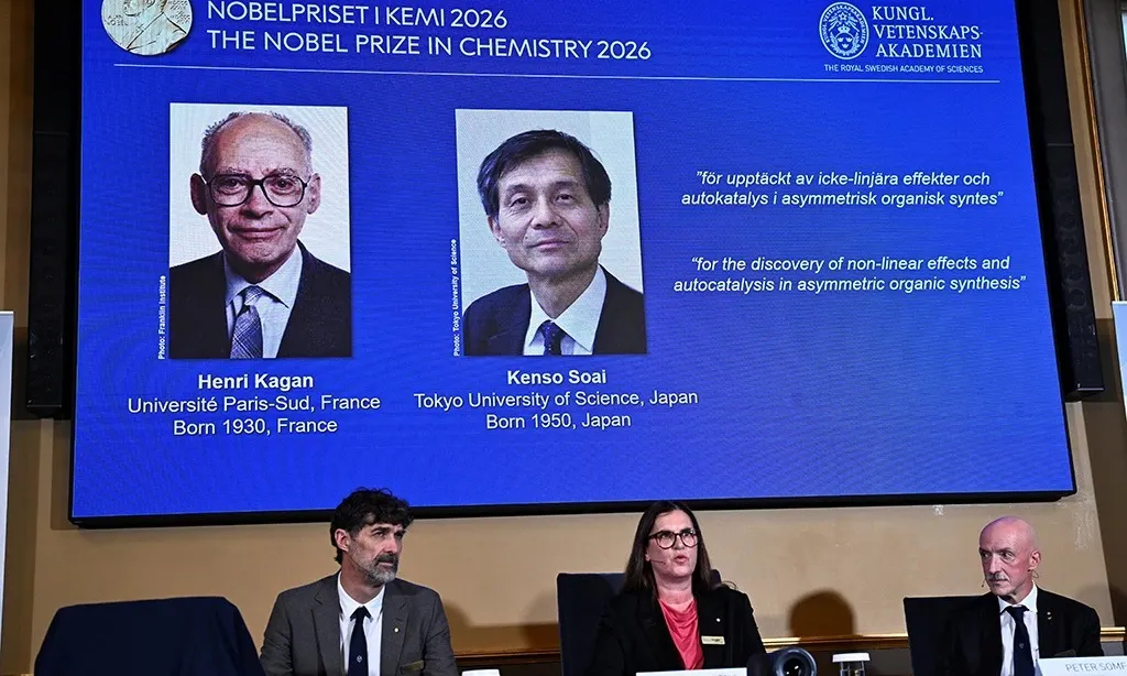 Hai nhà khoa học Pháp và Nhật Bản giành giải Nobel Hóa học 2026