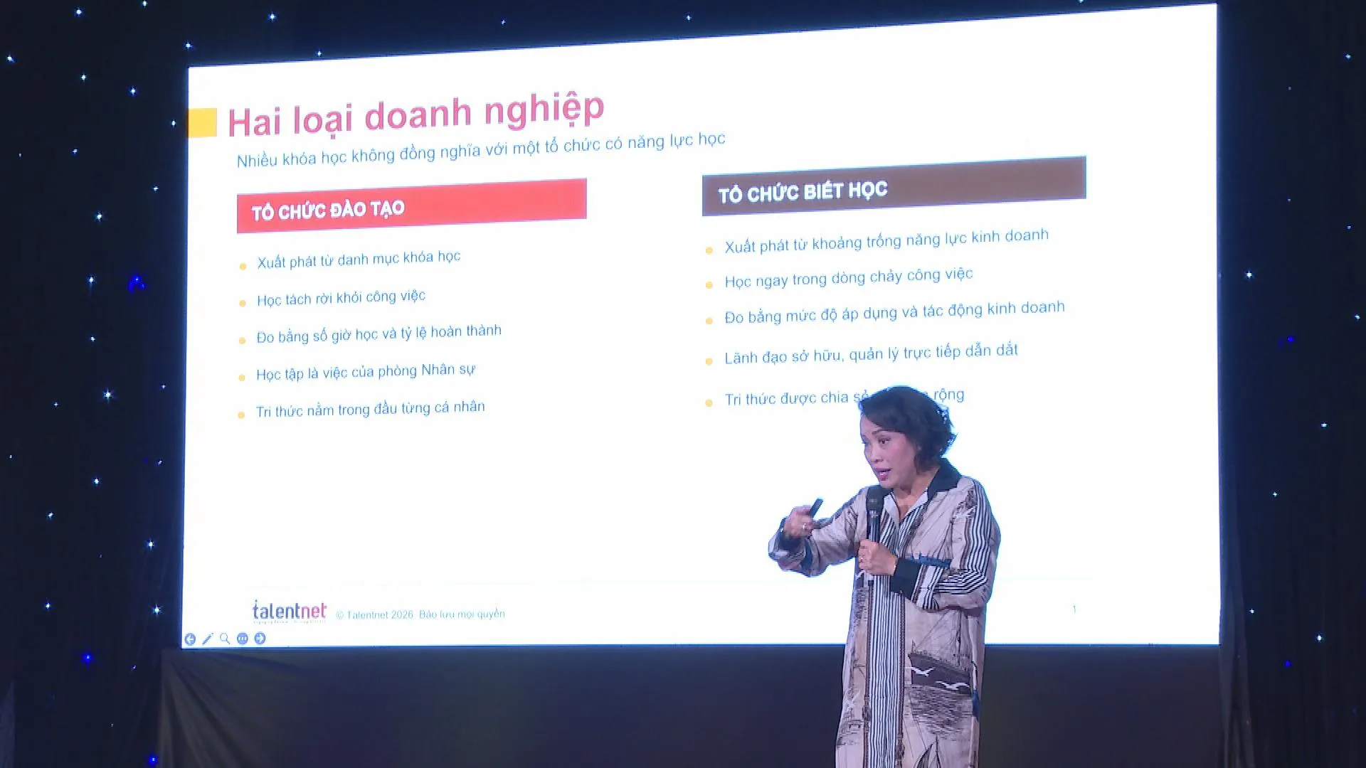 Bà Tiêu Yến Trinh nhấn mạnh vai trò của người lãnh đạo trong việc dẫn dắt tổ chức