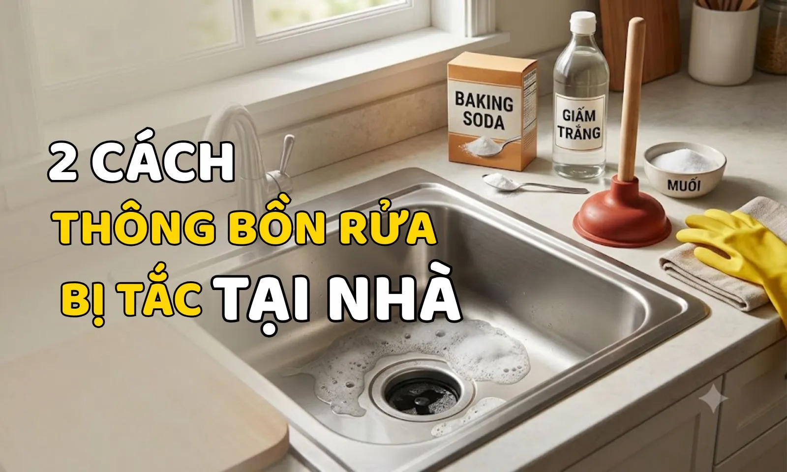 Bồn rửa bị tắc: 2 cách xử lý tại nhà và khi nào cần gọi thợ