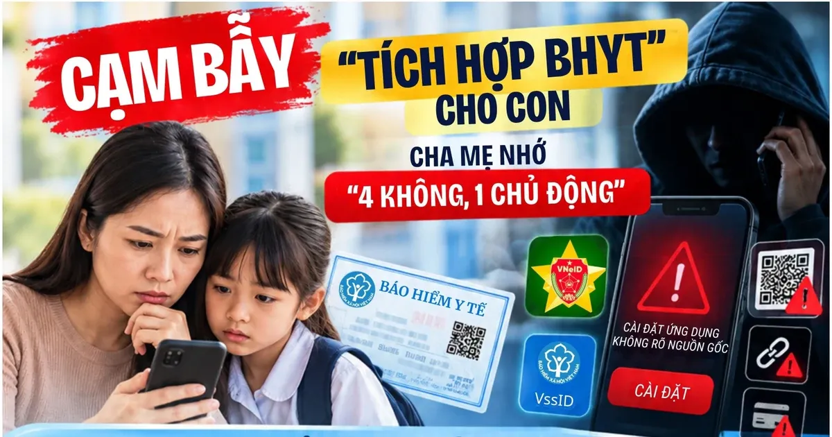 Cục An ninh mạng cảnh báo: Cảnh giác thủ đoạn ‘tích hợp BHYT’ cho con