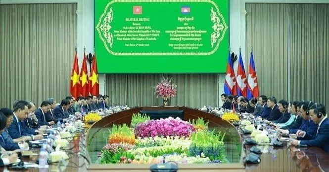 Thủ tướng Lê Minh Hưng hội đàm với Thủ tướng Campuchia Hun Manet