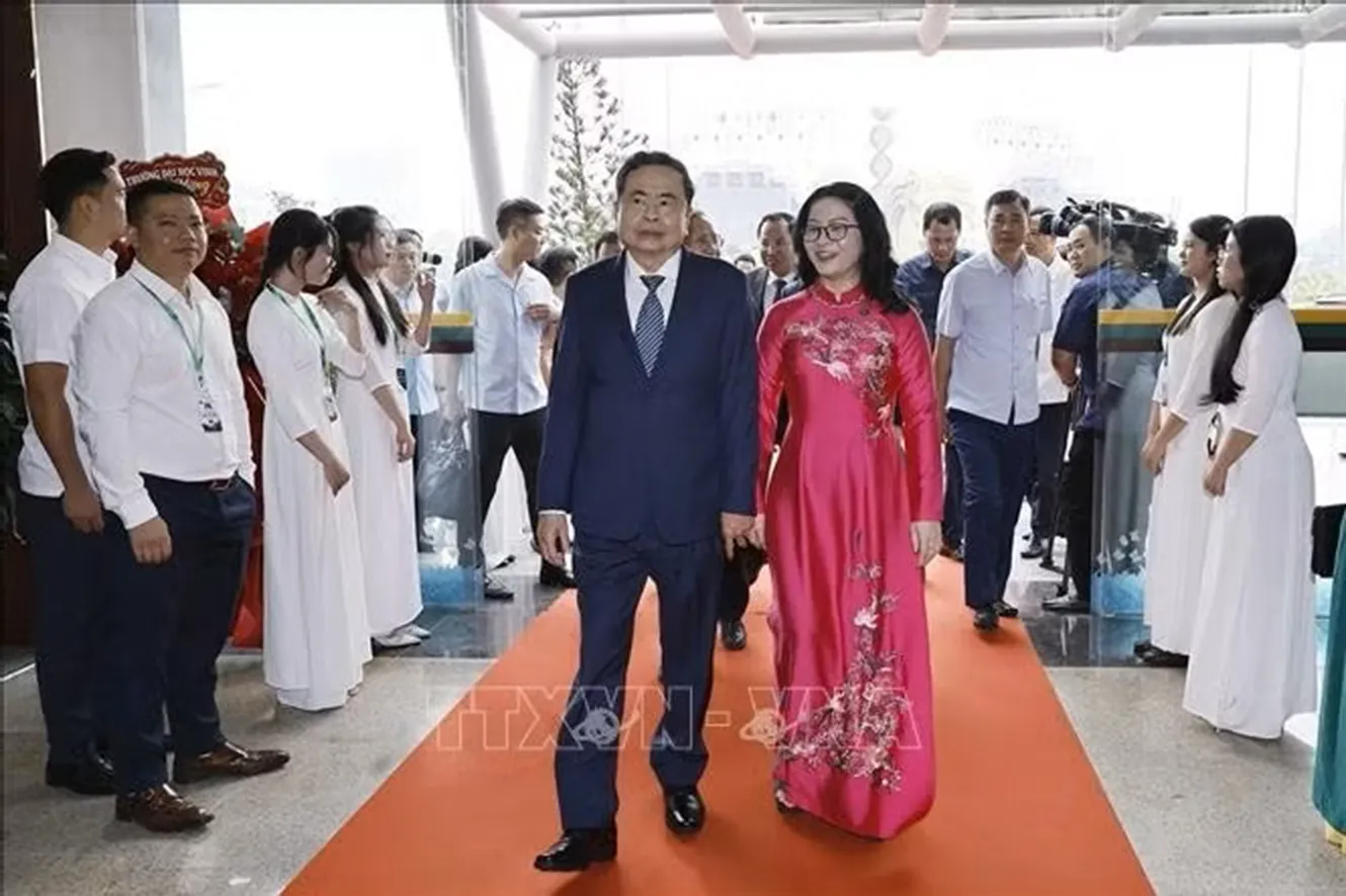 Chủ tịch Quốc hội Trần Thanh Mẫn dự Lễ kỷ niệm 70 năm ngày thành lập Học viện Nông nghiệp Việt Nam (12/10/1956 - 12/10/2026) (Ảnh: Doãn Tấn/TTXVN)