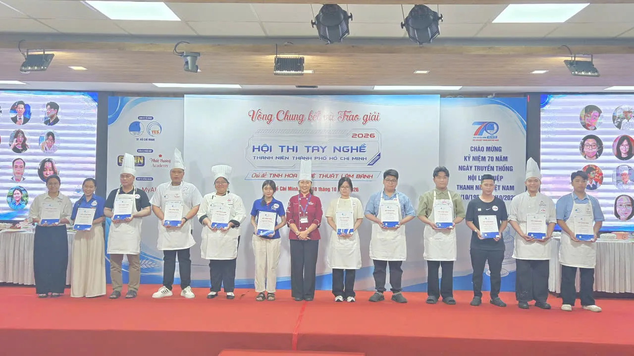 Ban tổ chức gửi thư cám ơn các thí sinh vào vòng chung kết hội thi tay nghề thanh niên TPHCM năm 2026 - Ảnh Bá Nam
