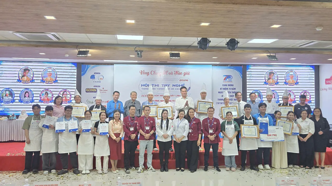 Chung kết và trao giải hội thi tay nghề thanh niên TP.HCM năm 2026 chủ đề “Tinh hoa nghệ thuật làm bánh” - Ảnh Bá Nam