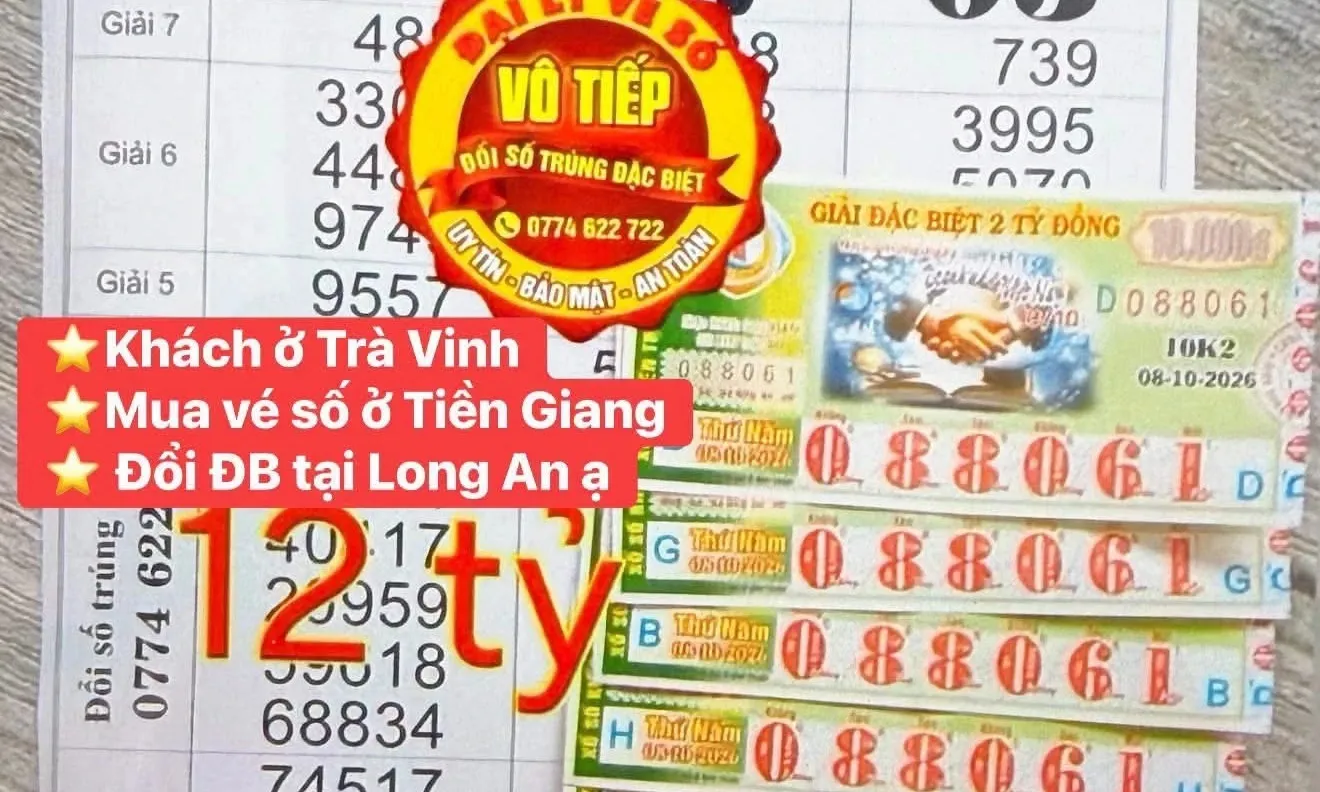 Người đàn ông ở Vĩnh Long trúng độc đắc 12 tỉ xổ số miền Nam