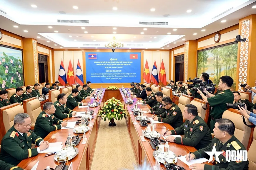 Quang cảnh hội đàm - Ảnh: Trọng Hải - QĐND