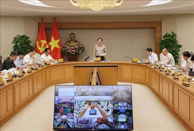 Phó Thủ tướng Hồ Quốc Dũng chủ trì họp Ban Chỉ đạo Quốc gia về IUU - Ảnh: Lâm Khánh - TTXVN