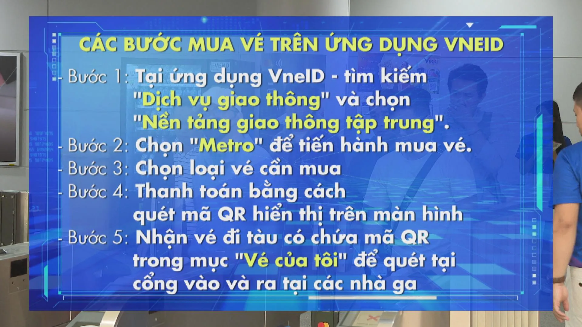 Từ ngày 15/10, hành khách có thể mua vé Metro số 1 qua VNeID với 5 bước đơn giản - Ảnh 1.