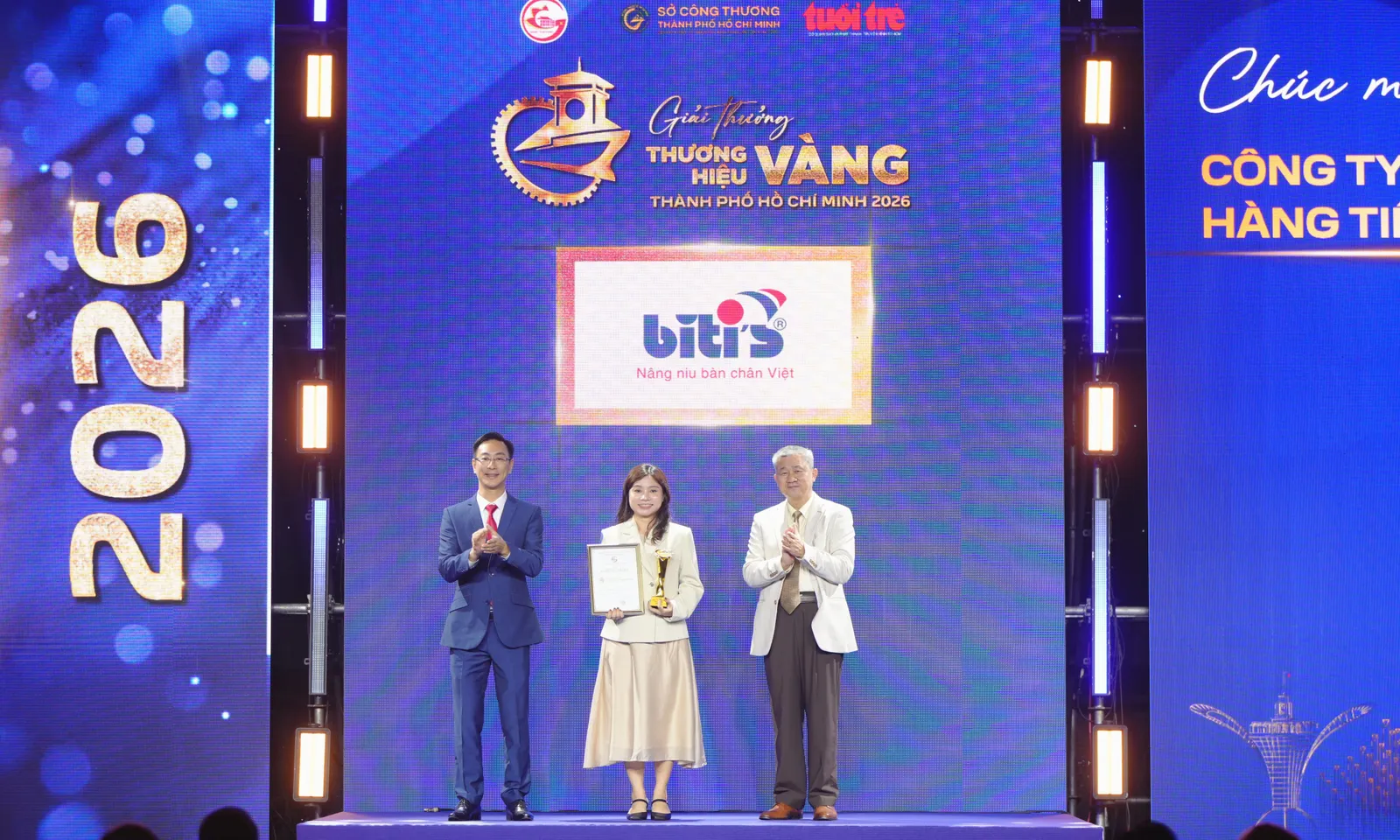 Biti’s tự hào đạt giải thưởng Thương hiệu Vàng TP.HCM lần thứ 6