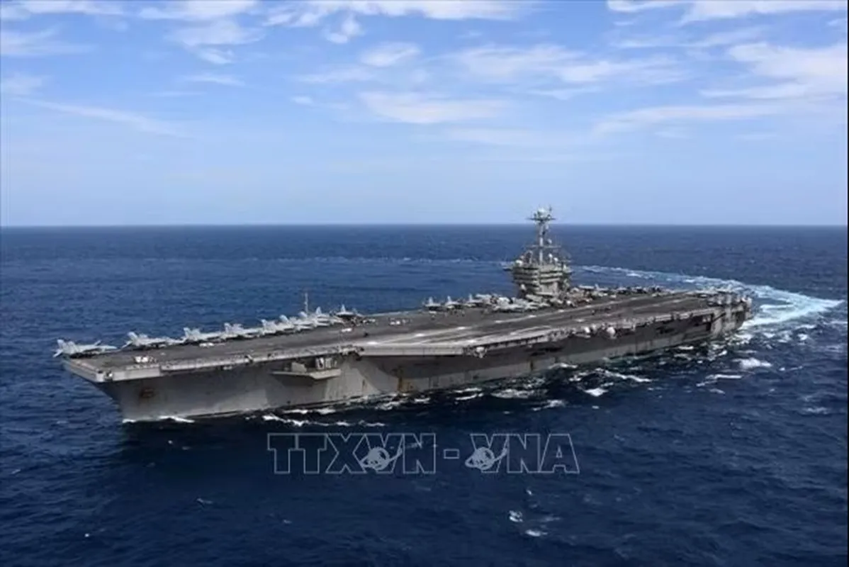 Tàu sân bay USS Harry S. Truman của Mỹ ở phía Bắc Biển Đỏ - Ảnh tư liệu IRNA TTXVN phát