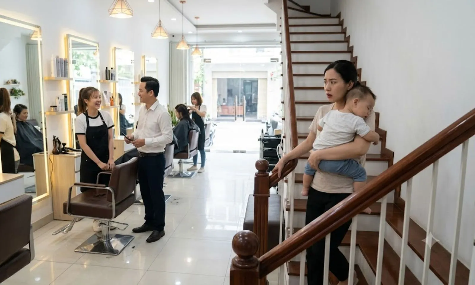Vừa sinh con, tôi tái mặt vì hành động của nhân viên với chồng