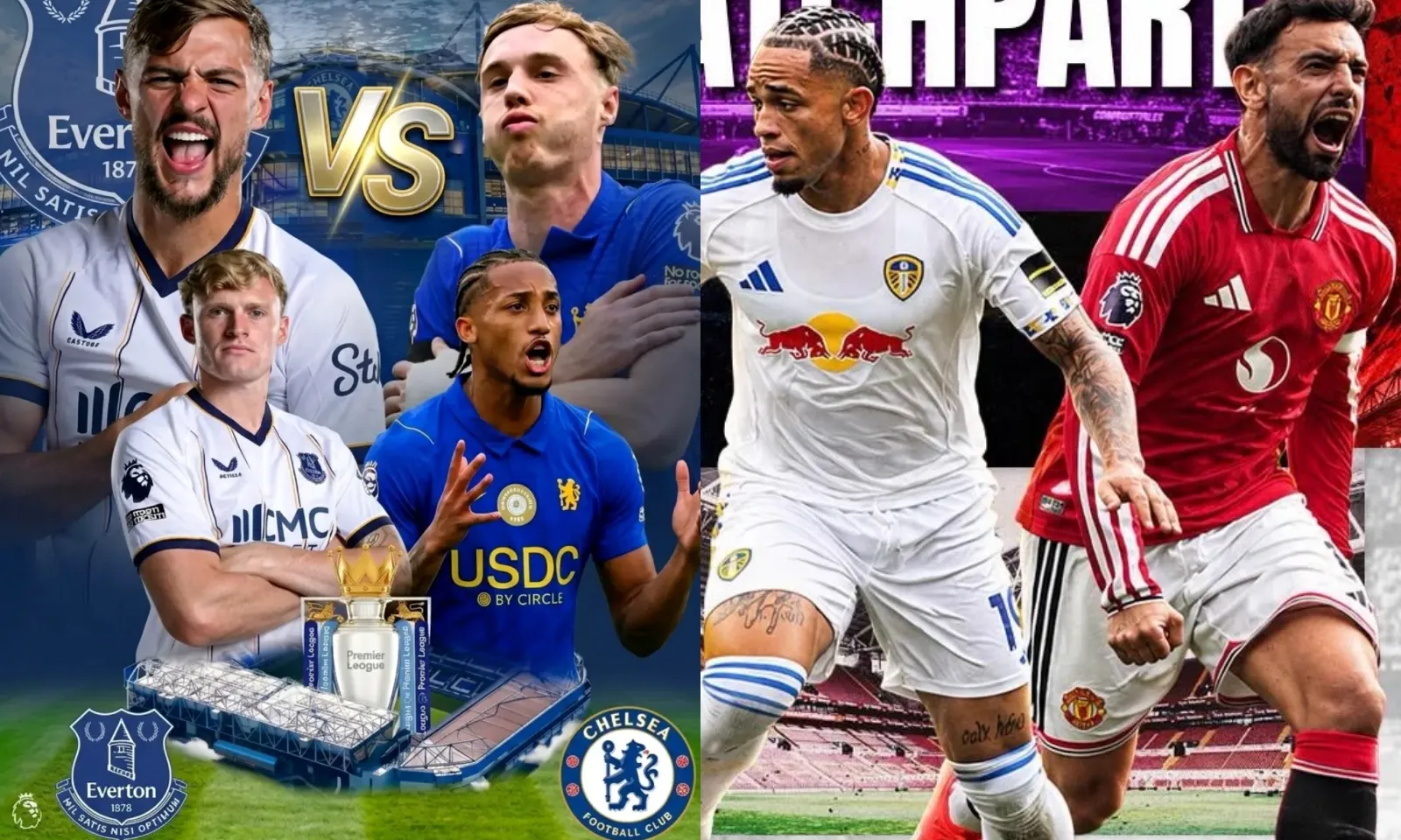 Lịch thi đấu Ngoại hạng Anh vòng 7: Everton vs Chelsea | Leeds vs MU 