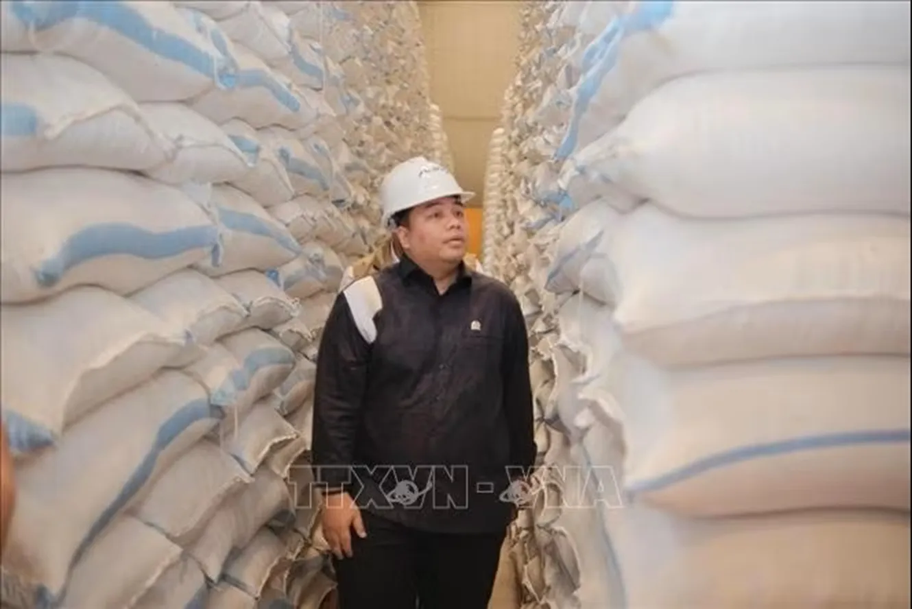 Kho gạo của Cơ quan Hậu cần Quốc gia Indonesia (Bulog) - Ảnh: Đỗ Quyên -  TTXVN