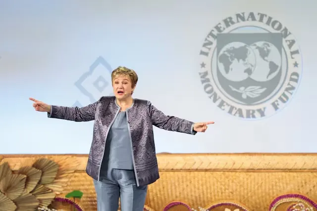 Tổng Giám đốc Quỹ Tiền tệ Quốc tế Kristalina Georgieva yêu cầu cơ chế phối hợp giữa doanh nghiệp và nhà nước trong kiểm soát trí tuệ nhân tạo (Nguồn: Reuters)