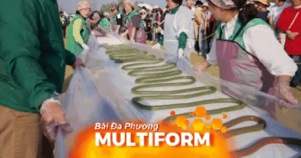 Hàn Quốc: Bánh gạo cầu vồng 600 mét gây chú ý tại lễ hội gạo Icheon