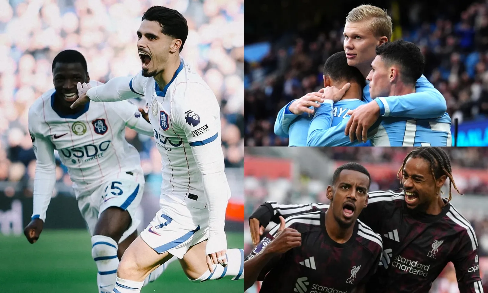 Kết quả Ngoại hạng Anh hôm nay: Man City và Chelsea ẵm trọn 3 điểm | Liverpool ngược dòng trước 9 người đối thủ