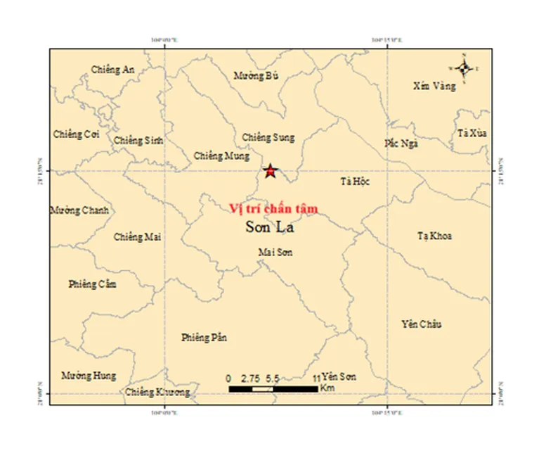 Bản đồ chấn tâm động đất