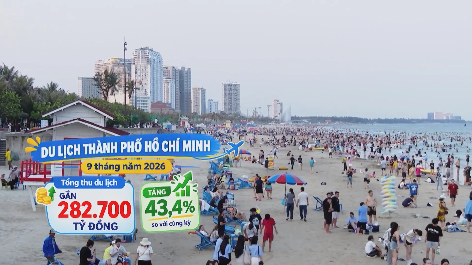 Sự bùng nổ của khách quốc tế và sức hút của du lịch nội địa đang tạo đà phục hồi vượt trội cho khu vực dịch vụ