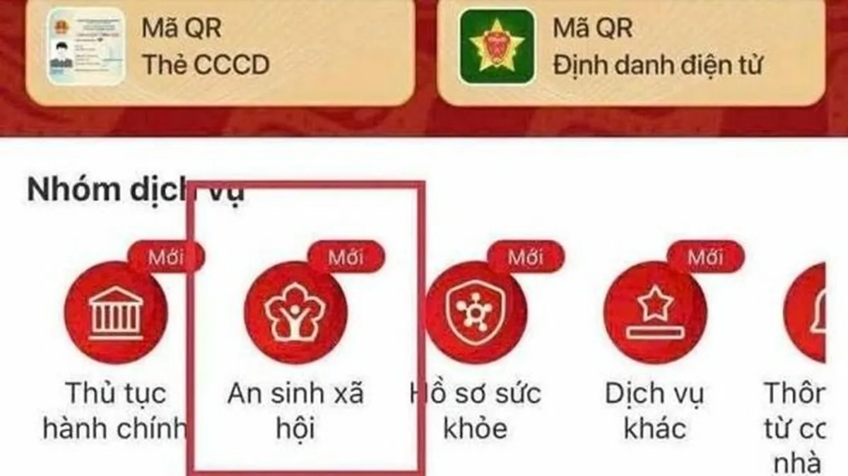 Tài khoản An sinh xã hội trên ứng dụng VNeID - Ảnh chụp màn hình