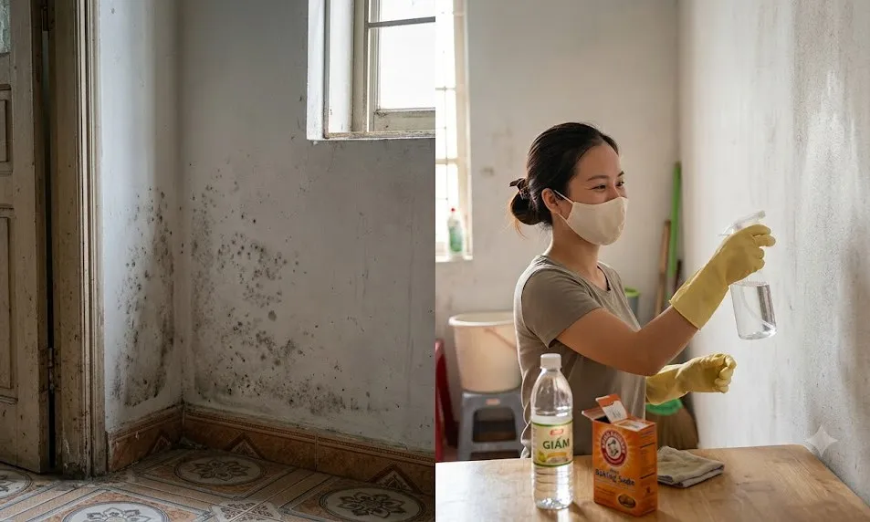 7 dấu hiệu nhà bạn đang bị nấm mốc tấn công và cách xử lý tận gốc
