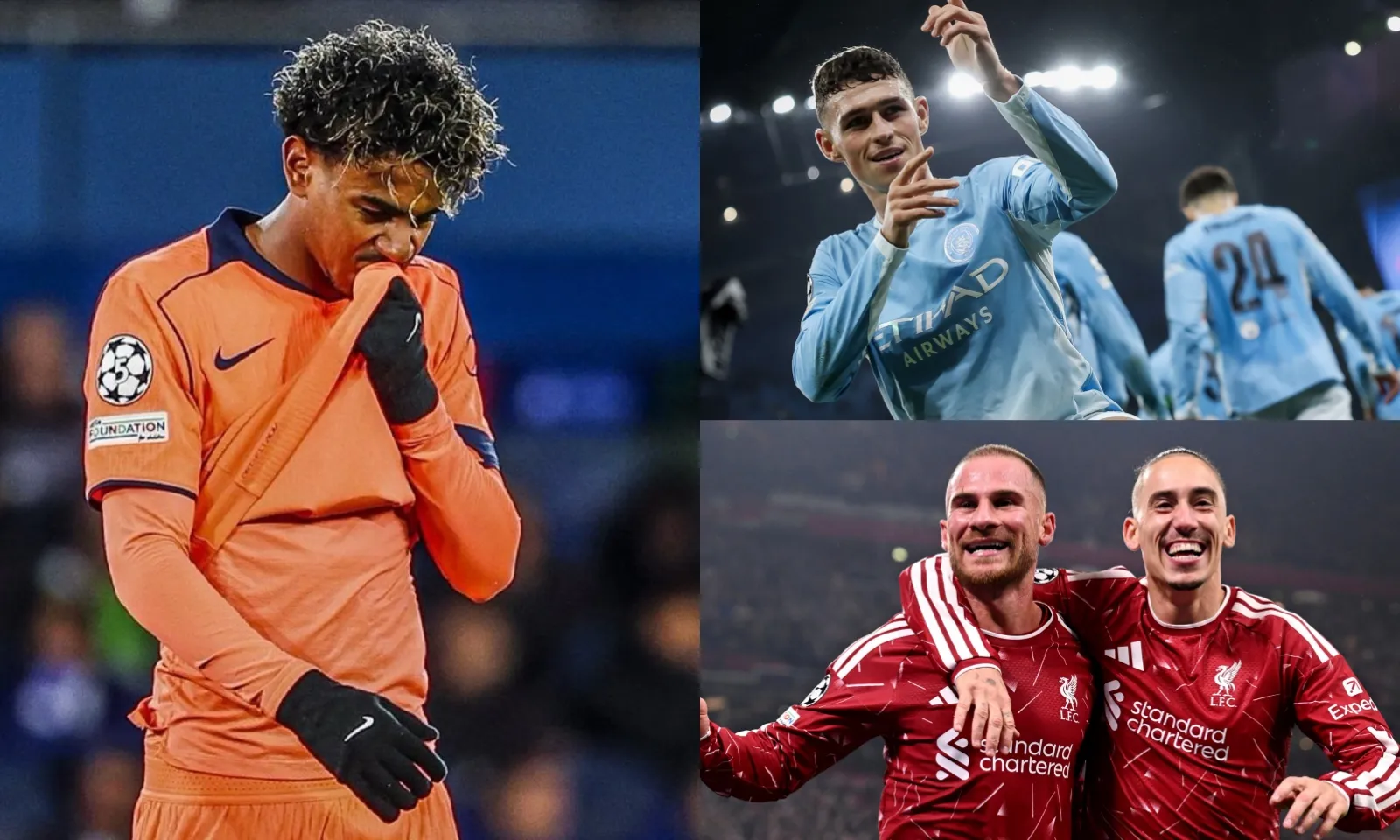 Kết quả Champions League hôm nay: PSG đại thắng Barca | Man City và Liverpool phô diễn bản lĩnh