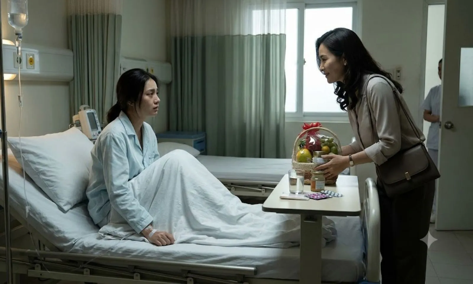 Tiểu tam sảy thai được chính thất đến tận giường bệnh tặng quà