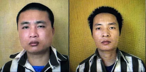 2 phạm nhân (từ trái sang): Lê Văn Cường, Lữ Văn Toàn (Ảnh: Cơ quan Công an)