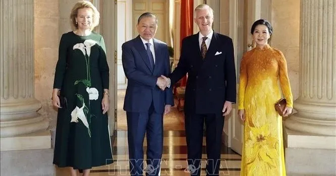 Tổng Bí thư, Chủ tịch nước Tô Lâm và Phu nhân hội kiến Nhà Vua Bỉ và Hoàng hậu