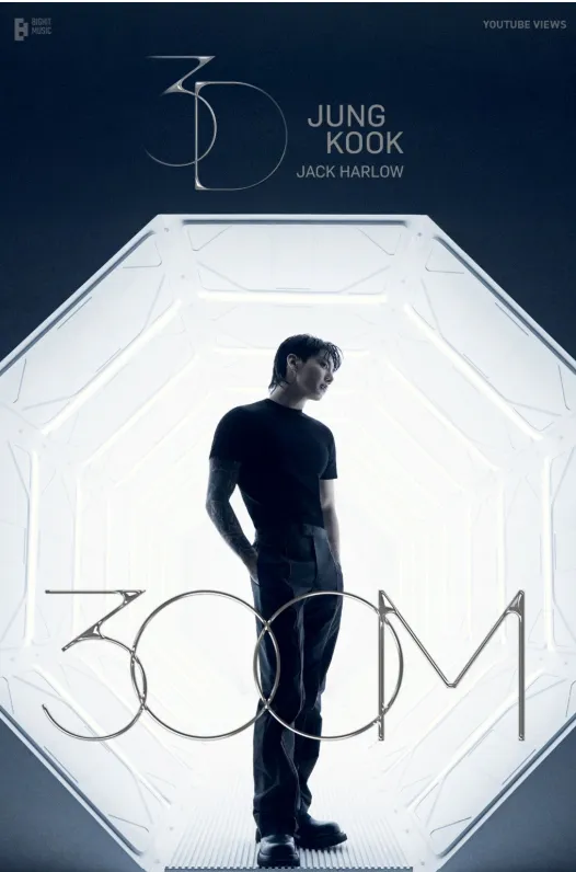 Jungkook tiếp tục ghi dấu ấn với MV “3D”, vượt mốc 300 triệu lượt xem trên YouTube - Ảnh 1.