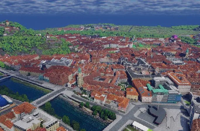 Khu phố cổ Graz, Áo tái hiện trong Minecraft