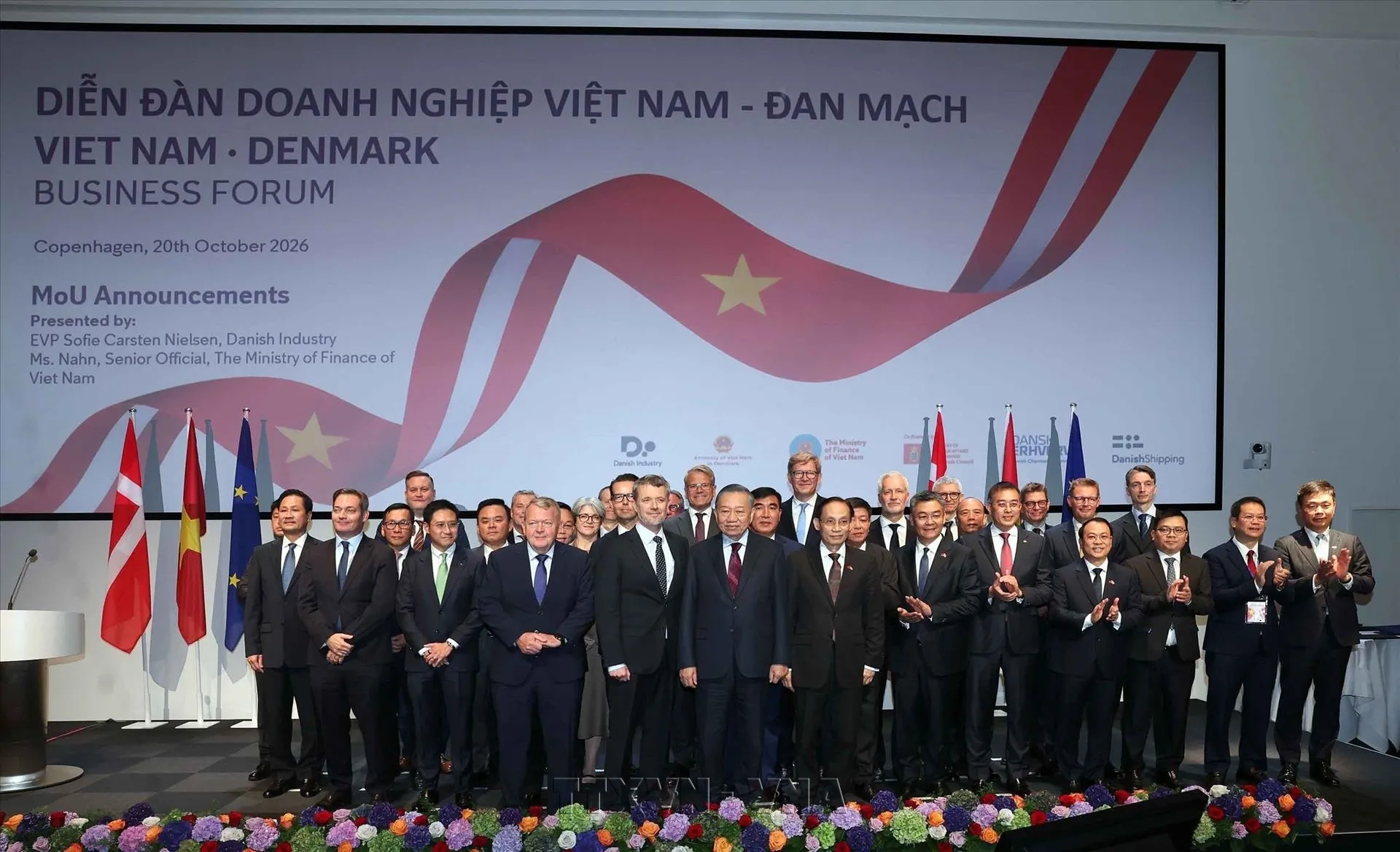 Đại biểu hai nước tại Diễn đàn Doanh nghiệp Việt Nam - Đan Mạch diễn ra ngày 20/10/2026 ở Copenhagen