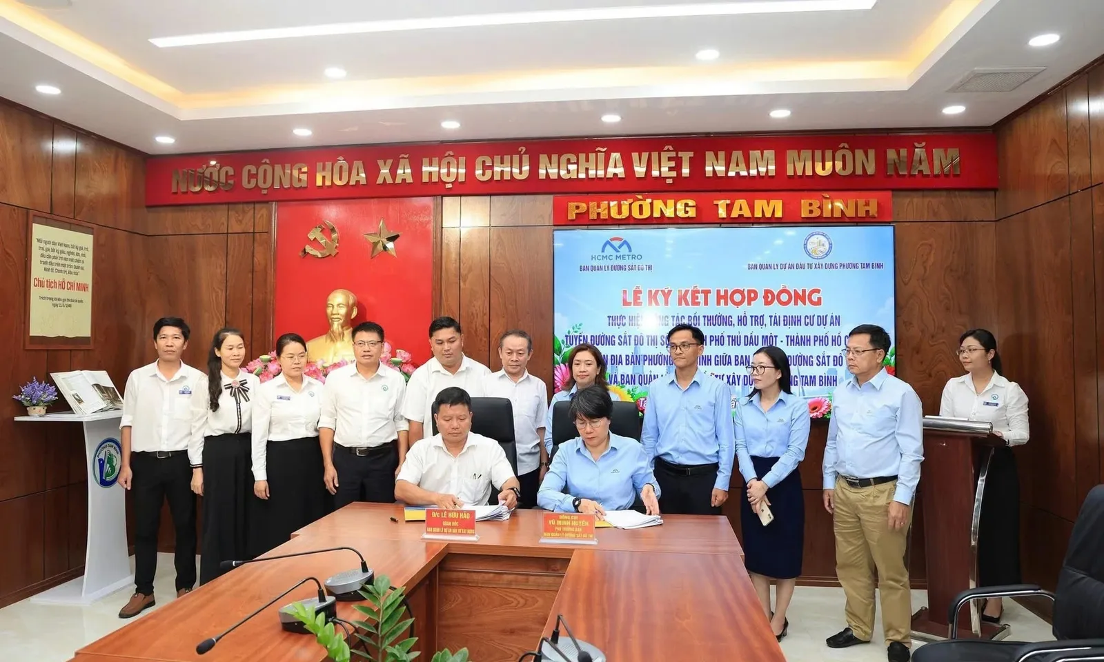 Phường Tam Bình ký hợp đồng bồi thường, hỗ trợ tái định cư cho metro Thủ Dầu Một - TP. Hồ Chí Minh