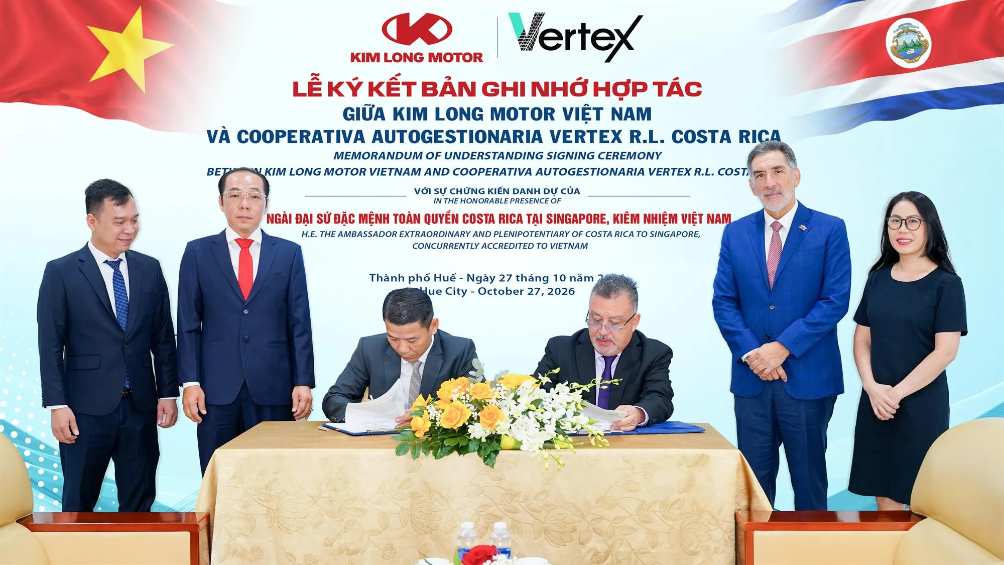 Công ty Cổ phần KIM LONG MOTOR Huế ký kết Biên bản Ghi nhớ Hợp tác (MOU) cùng Cooperativa Autogestionaria Vertex R.L