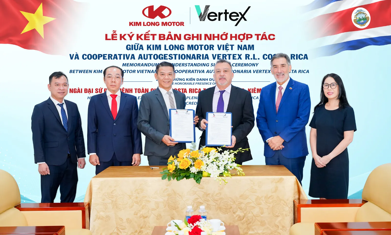 KIM LONG MOTOR ký MOU với đối tác Costa Rica, phát triển thị trường Trung Mỹ