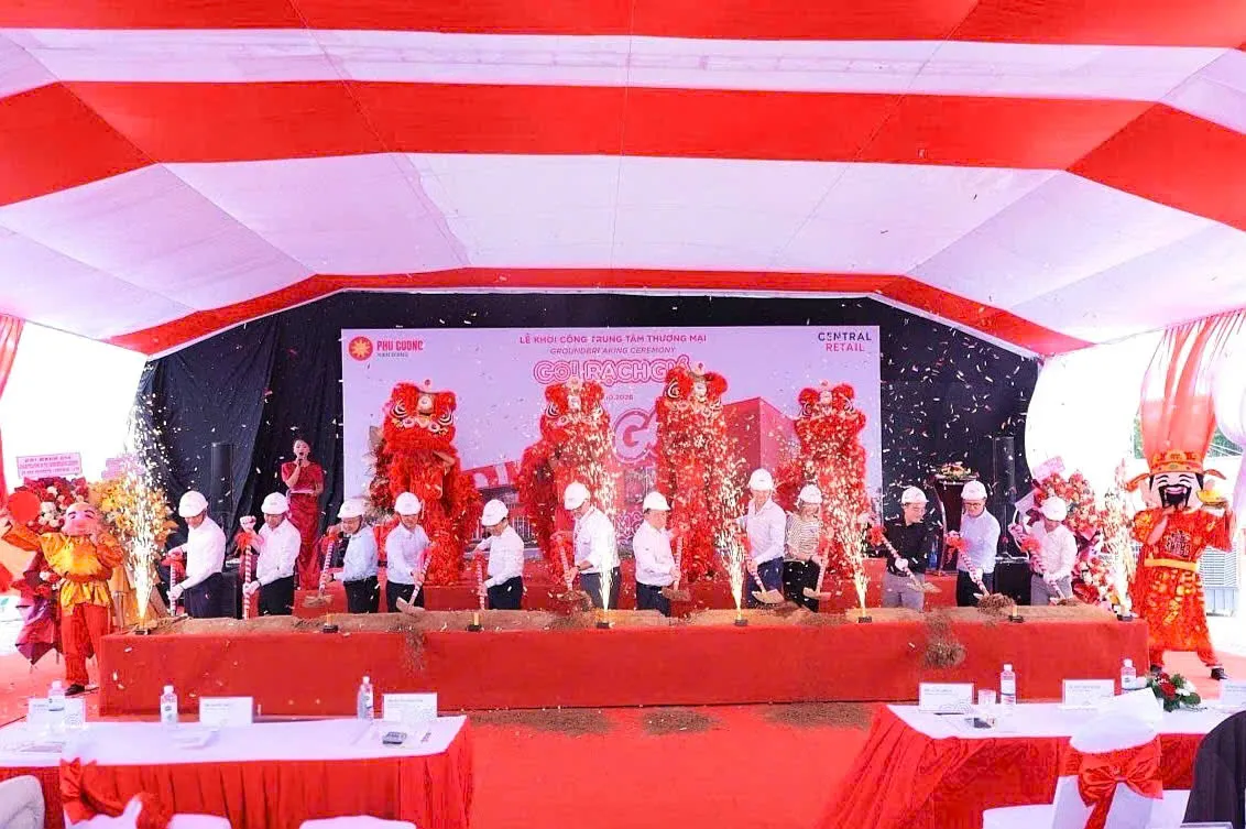 Nghi thức Lễ khởi công Trung tâm thương mại GO! Rạch Giá của Tập đoàn Central Retail Việt Nam - Ảnh Bá Nam 