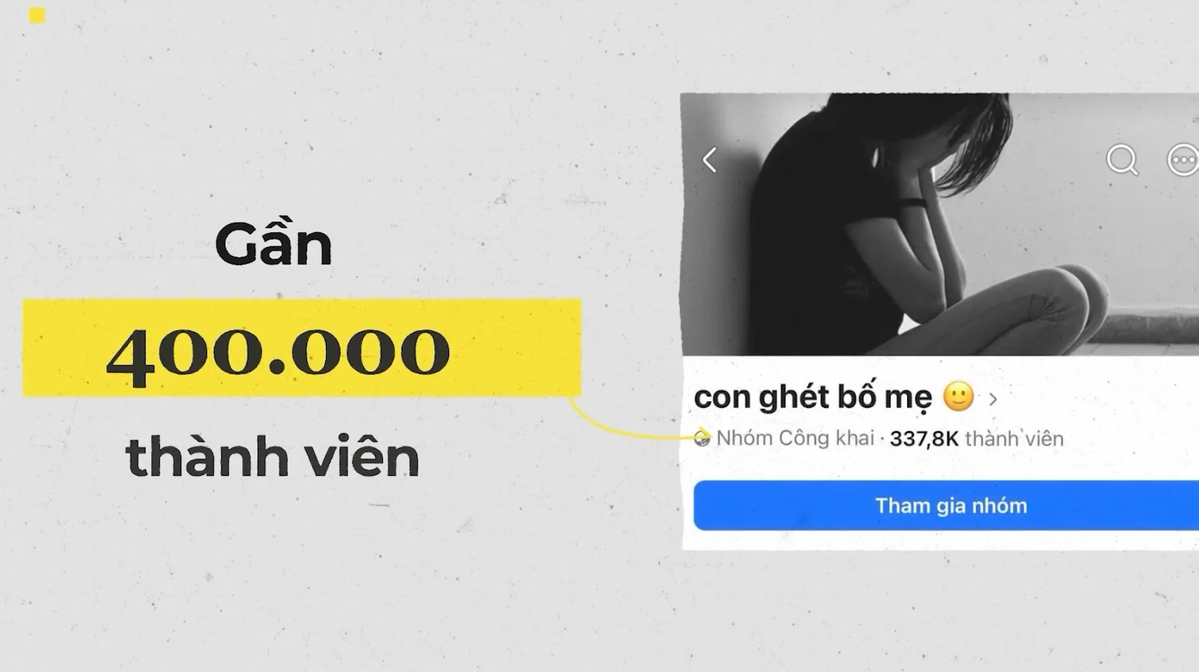Các hội nhóm mang tên "Con ghét bố mẹ" trên mạng xã hội thu hút gần 400.000 thành viên tại Việt Nam