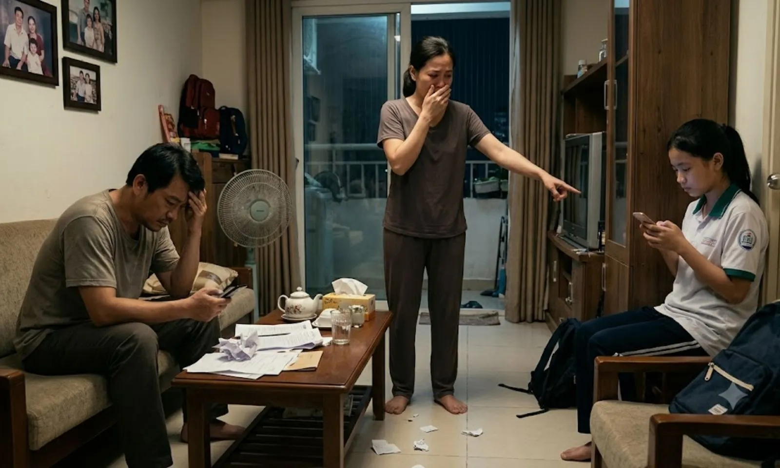 Chồng nợ nần vì cờ bạc, con gái lớp 9 lại yêu sớm