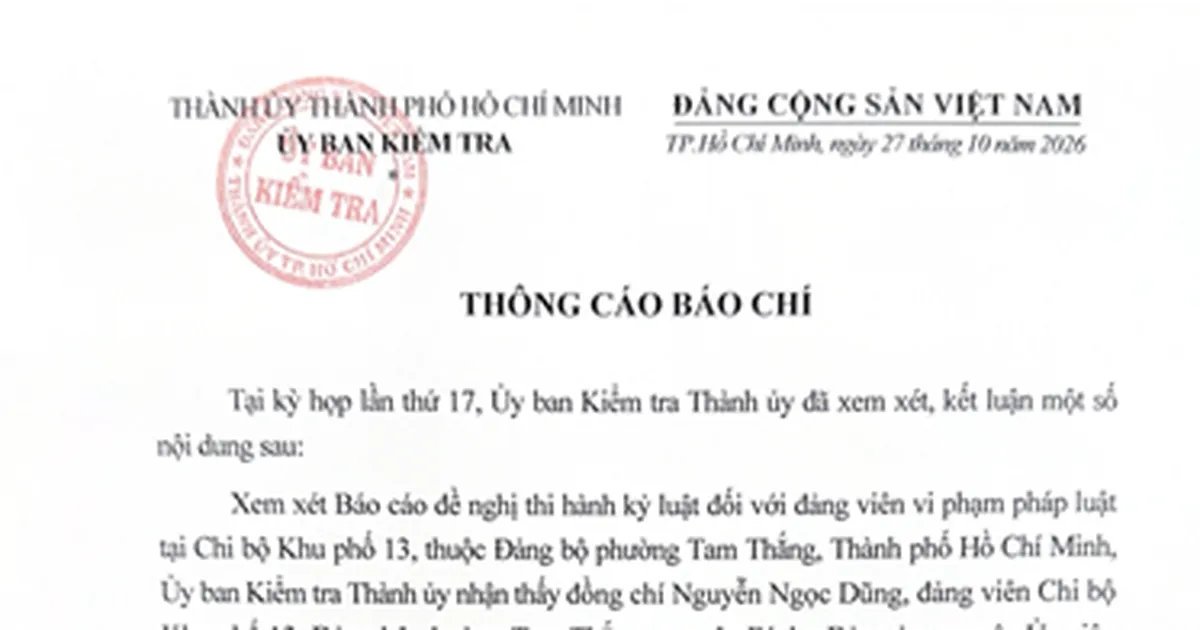TP. Hồ Chí Minh: Khai trừ ra khỏi Đảng trường hợp đảng viên vi phạm