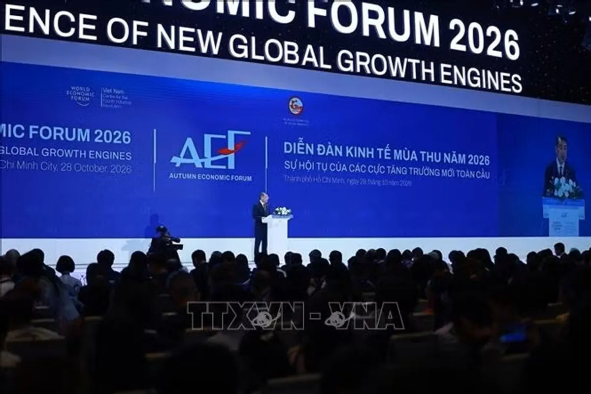 Thủ tướng Lê Minh Hưng phát biểu tại Phiên toàn thể cấp cao Diễn đàn Kinh tế Mùa thu 2026-h2