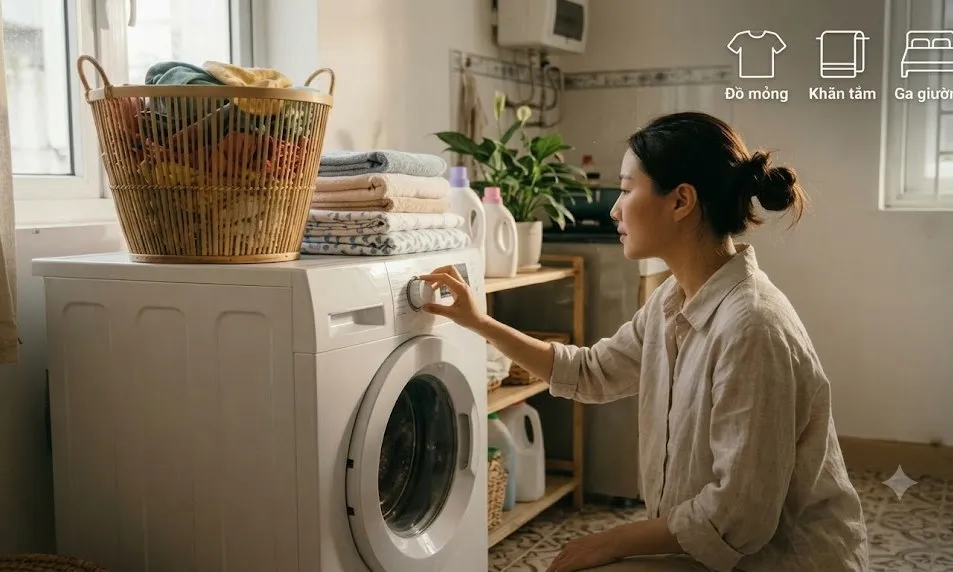 Cách chọn các chế độ trên máy giặt giúp quần áo bền đẹp như mới!
