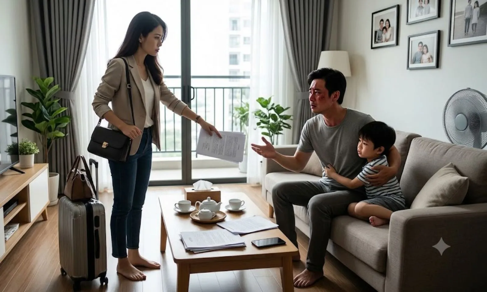 Vợ bất ngờ trở về đòi chia tài sản, từ bỏ quyền nuôi con