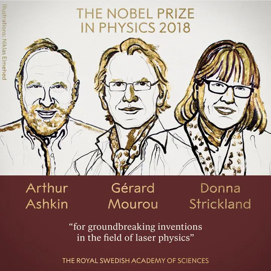 Vật lý laser lên ngôi Nobel Vật lý 2018