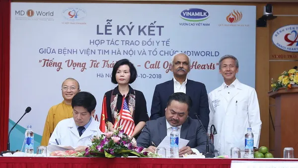 Ký kết trao đổi y tế giữa MD1World và BV Tim Hà Nội – Chương trình “Tiếng vọng từ trái tim”
