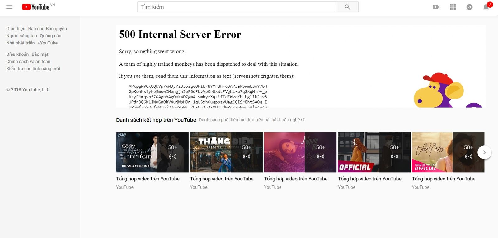YouTube bất ngờ không thể truy cập vào sáng 17/10 