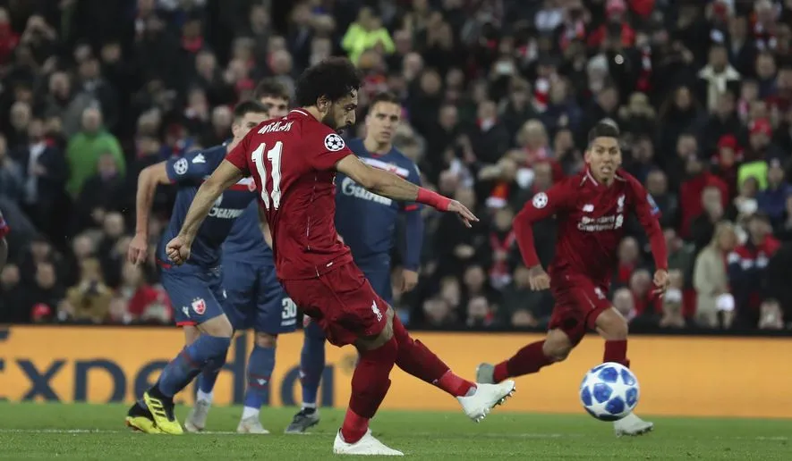 Ghi cú đúp tại Cup C1, Salah phá kỷ lục ghi bàn nhanh tại Liverpool