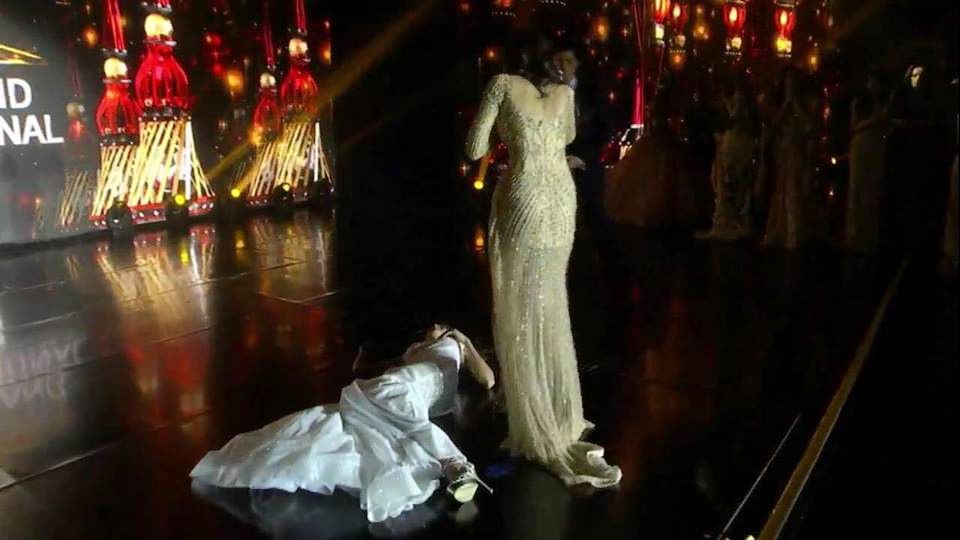 Tân Hoa hậu Miss Grand International 2018 ngất trên sân khấu lúc đăng quang