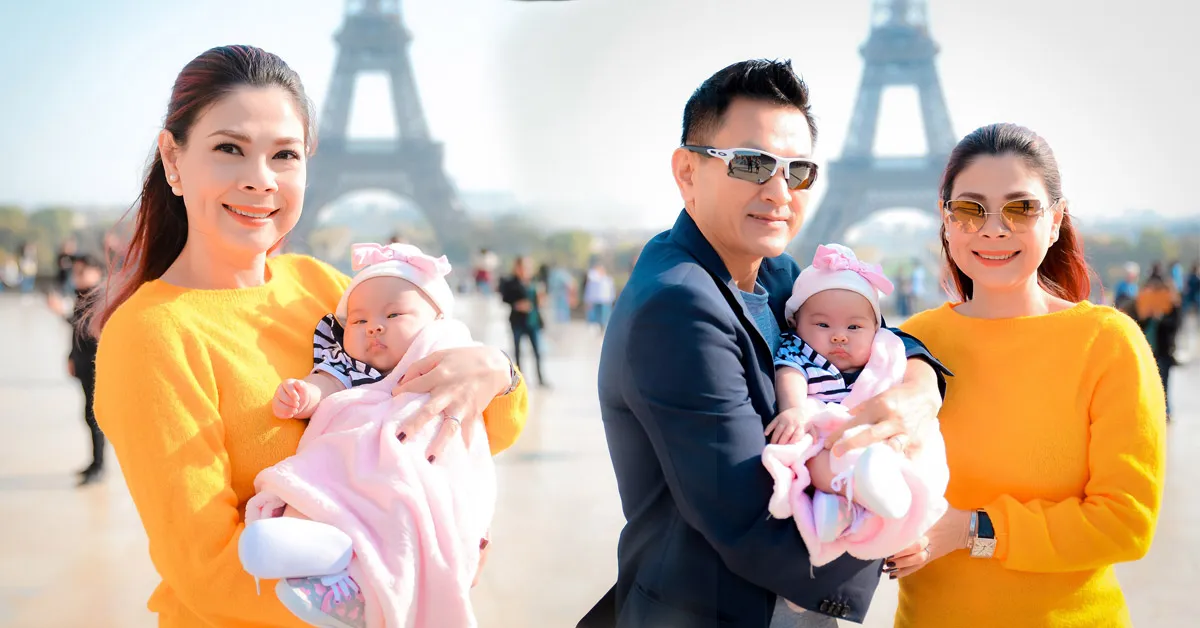 Mới 3 tháng tuổi, con gái Thanh Thảo đã cùng ba mẹ đi du lịch châu Âu